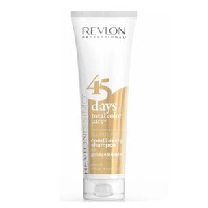 45 DAYS - Cheveux Blonds Dorés - Shampooing et Après-shampooing 2en1 Protecteur de Couleur 275 ml