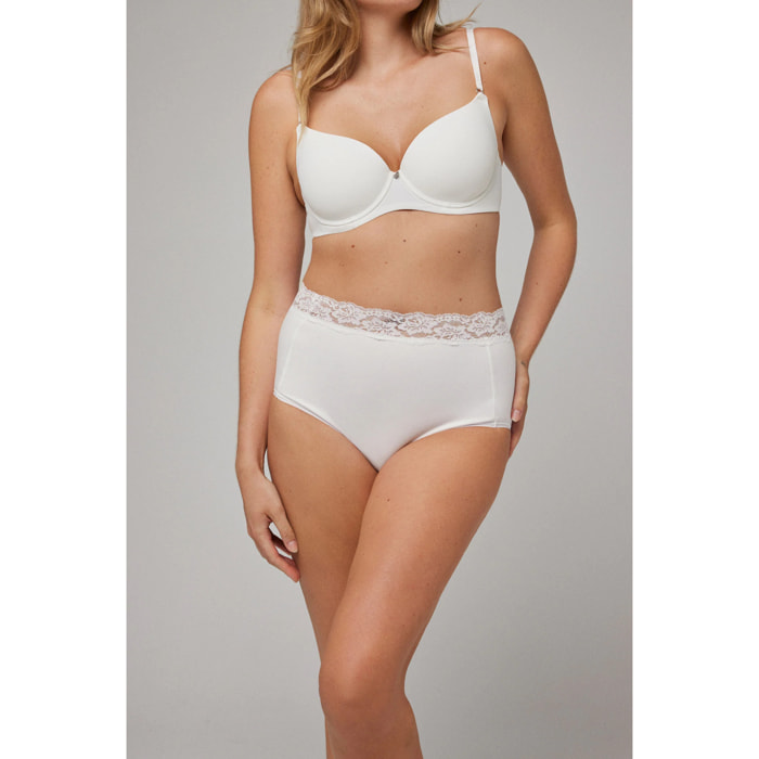 Mutandina basic a vita alta in cotone naturale