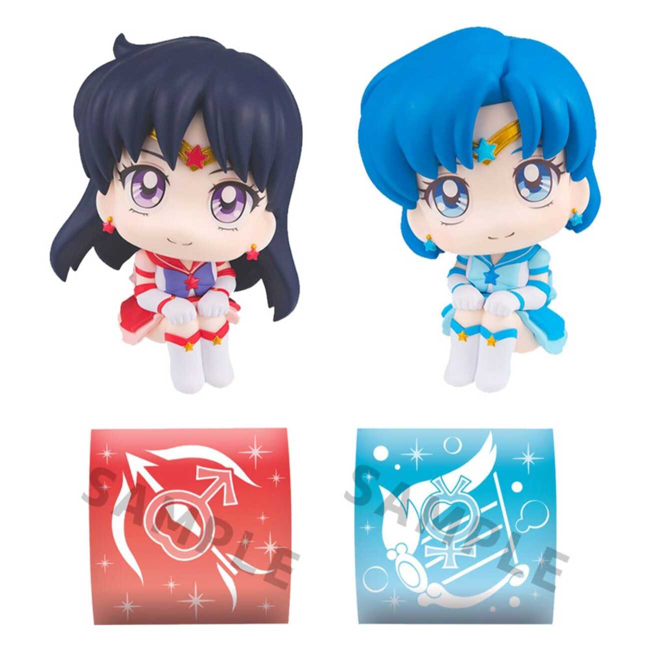 Sailor Moon Cosmos Look Up Pvc Statuas Eternal Sailor Mercury & Eternal Sailor Mars Set 11 Cm Megahouse