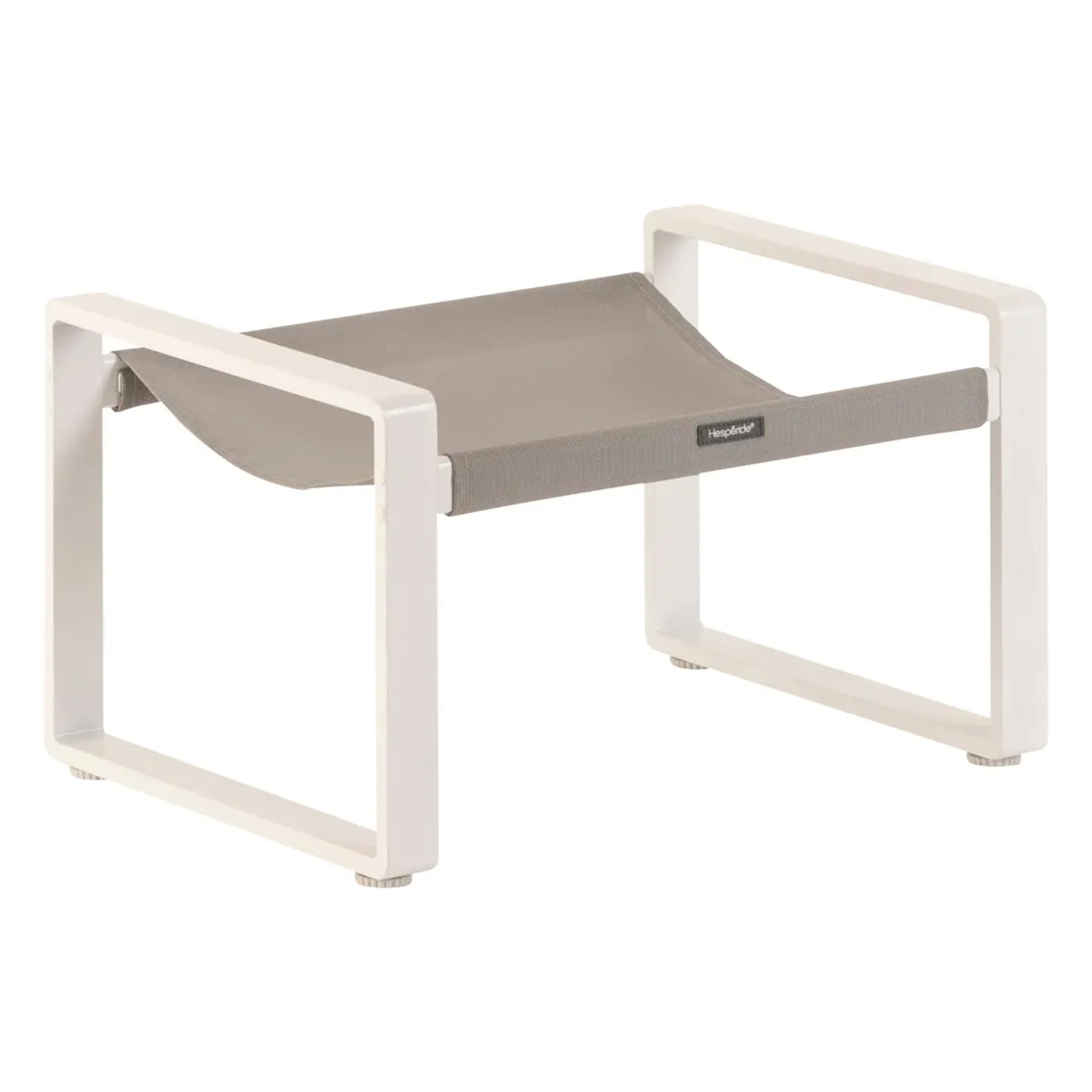 Fauteuil relax de jardin "Lambinio" blanc en aluminium en acier traité en epoxy