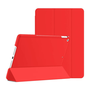 Etui Smart Cover iPad 10.2 Pouces (2019/2020/2021) Rouge à rabat avec support