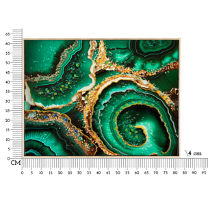 DIPINTO SU TELA LACCATO SMERALDY -A- C/CORNICE CM 82X4X62