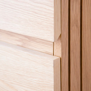 Commode Haiku -tableau en tôle naturelle-couleur chêne naturel 120 x 85 x 40 cm