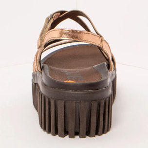 Sandalia de cuña 1576F METALIZADO ROSA/BRIGHTON color Rosa