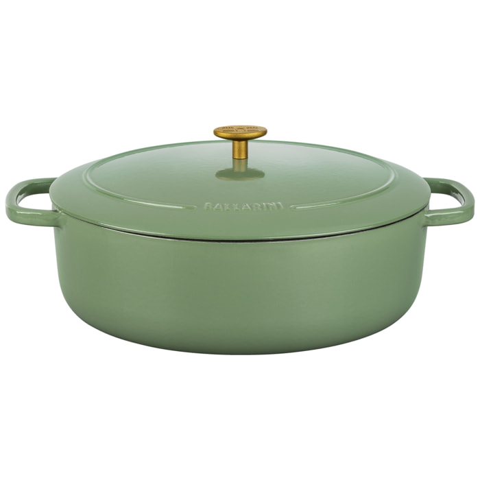 Cocotte 28 cm, Rond(e), Vert, Fonte