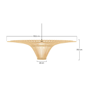 Abat-jour D120,5 cm en rotin naturel - Olga
