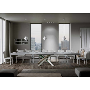 Table extensible 90x160/420 cm Volantis Gris Béton cadre 4/A