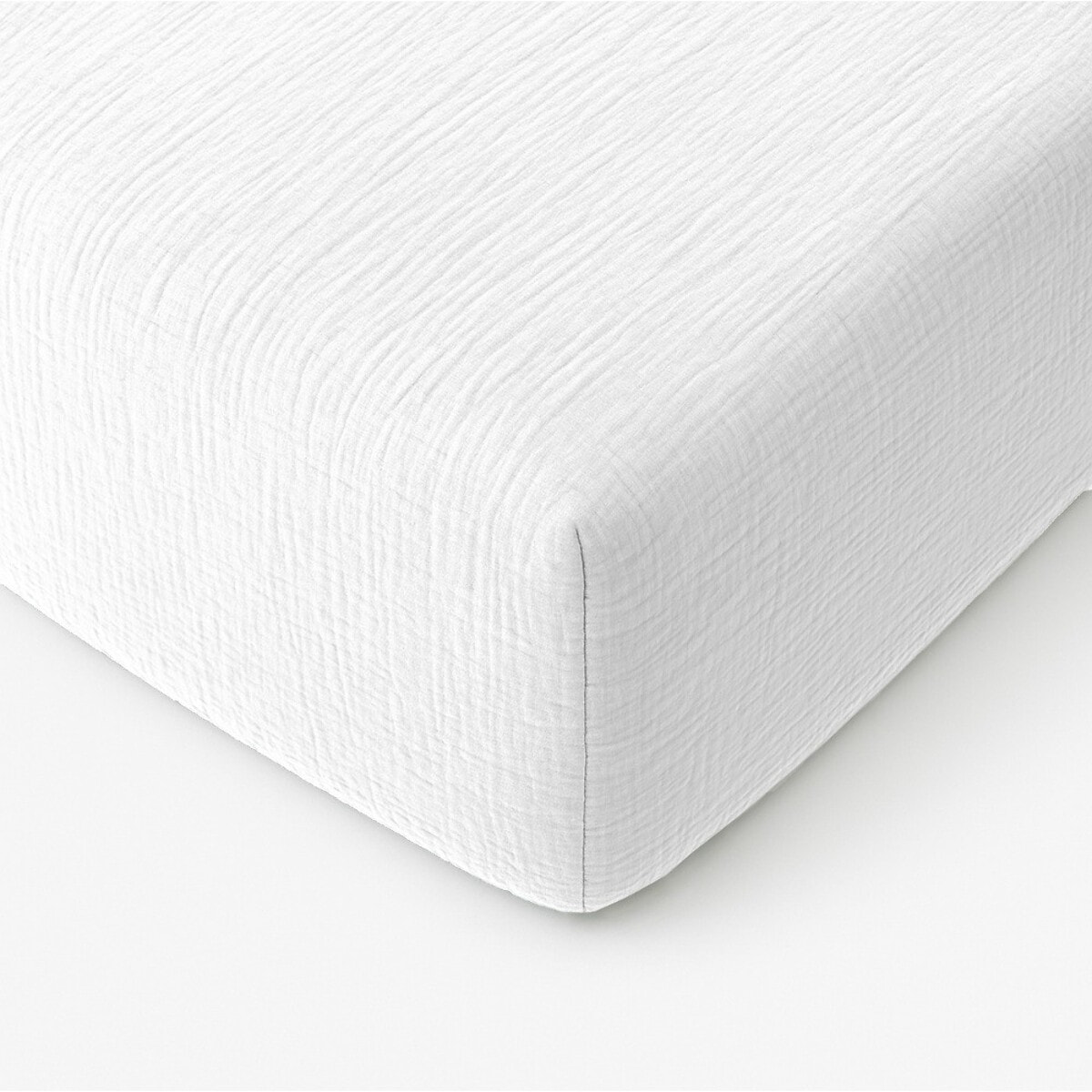 Housse de couette gaze de coton lavé blanc pur