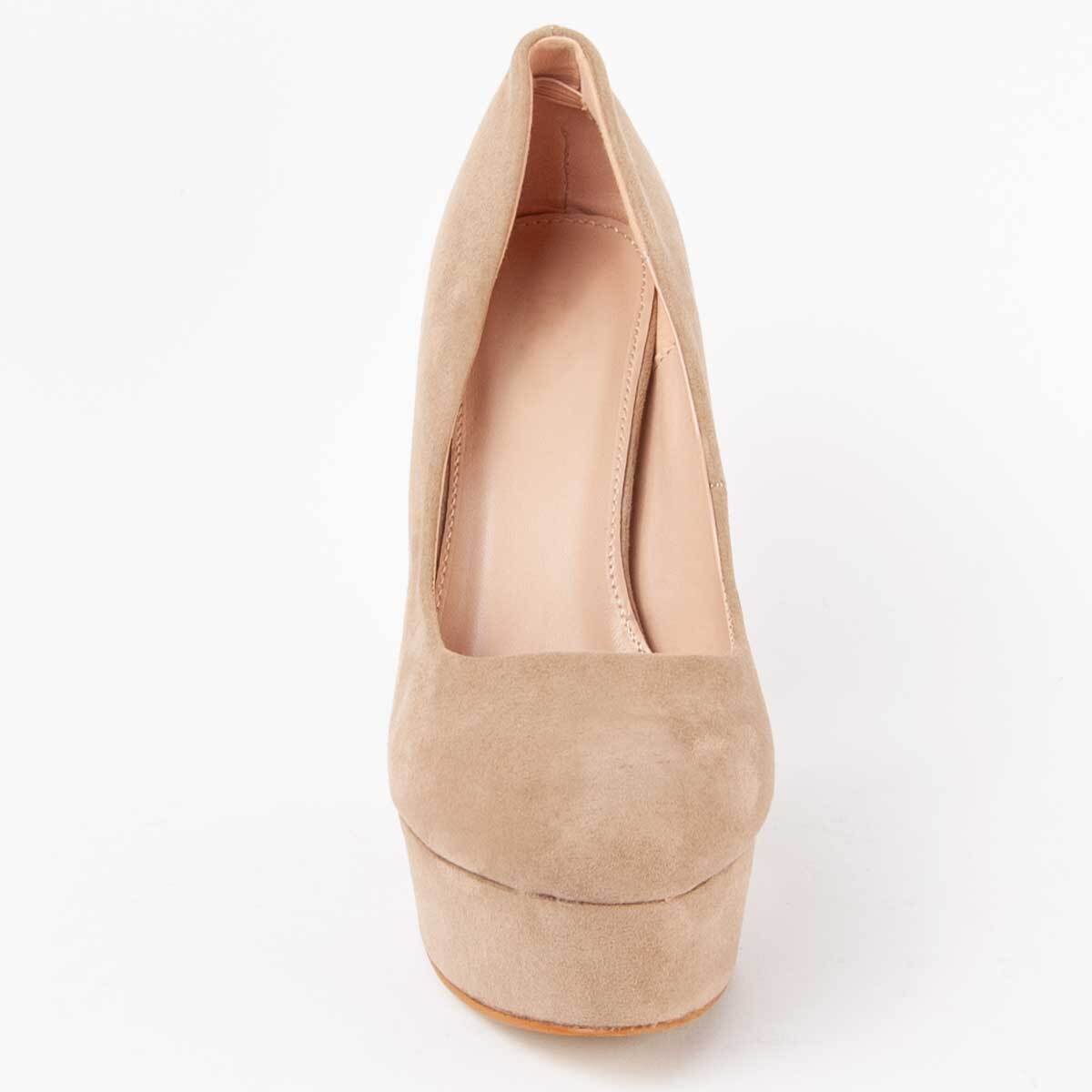 Zapato De Tacón - Beige - Altura: 13 Cm