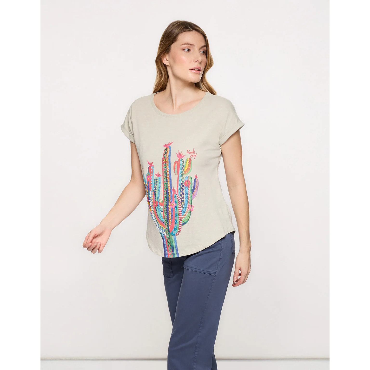 Camiseta Manga Corta Cactus Beige - Cactica