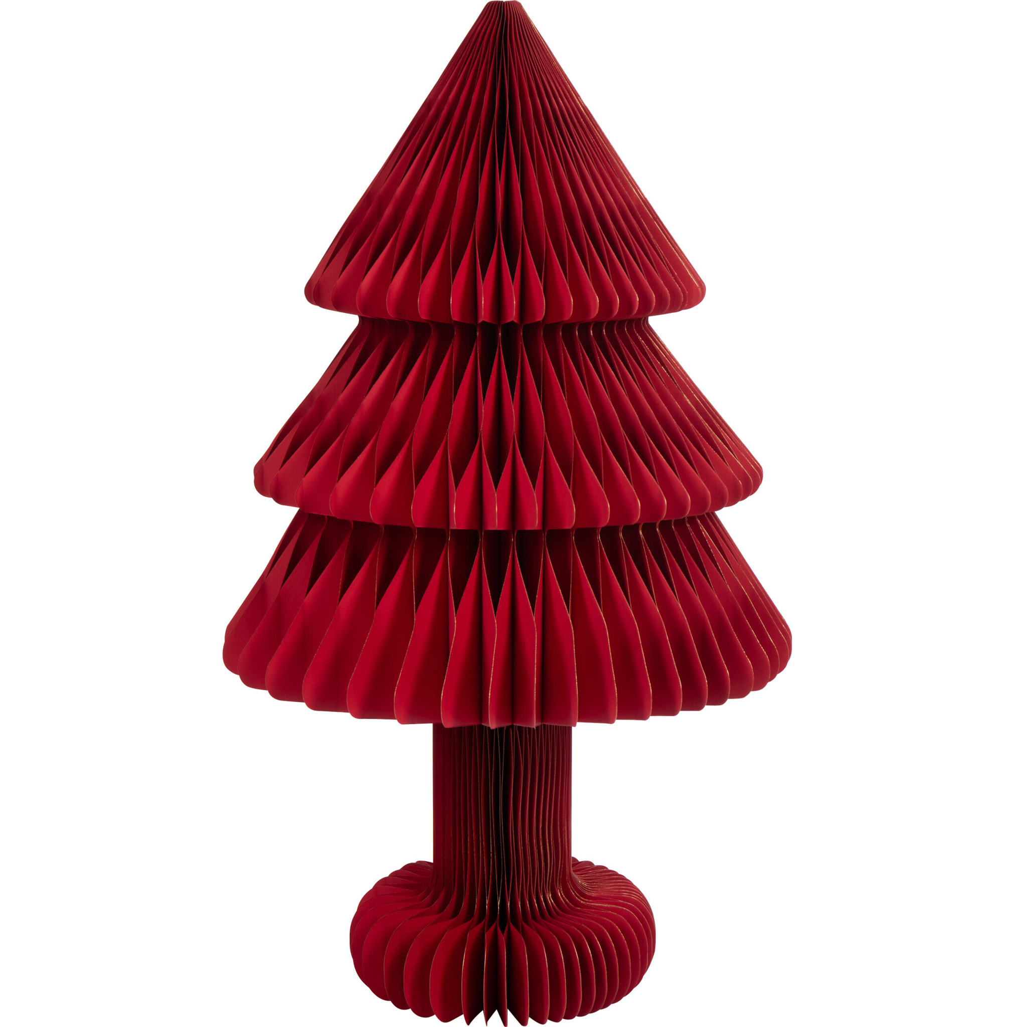 J-Line décoration sapin de Noël Pliable - papier - rouge - large