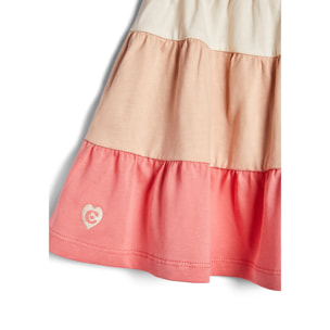 Falda Escalonada Cintura Elástica Multicolor