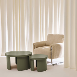 Set de 2 tables basses gigognes rondes   LUMA