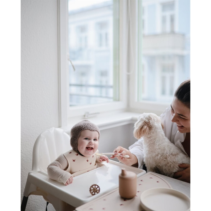 Mushie Babero Silicona Print