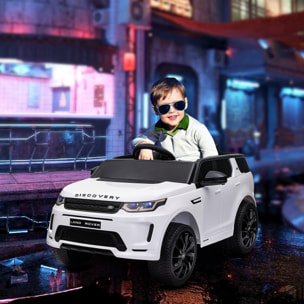 Voiture électrique enfant licence officielle Land Rover Discovery Sport - 12V, 5Km/h max. - nombreux effets - télécommande - blanc