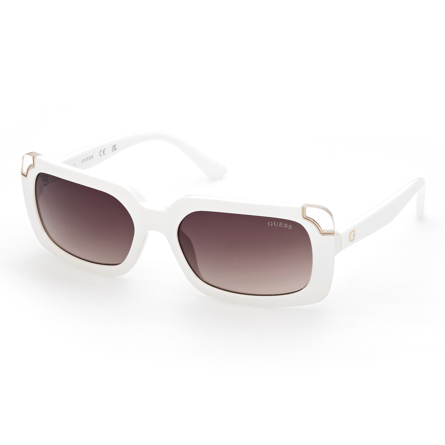 Guess - lunettes de soleil - blanc - protection solaire : catégorie 3