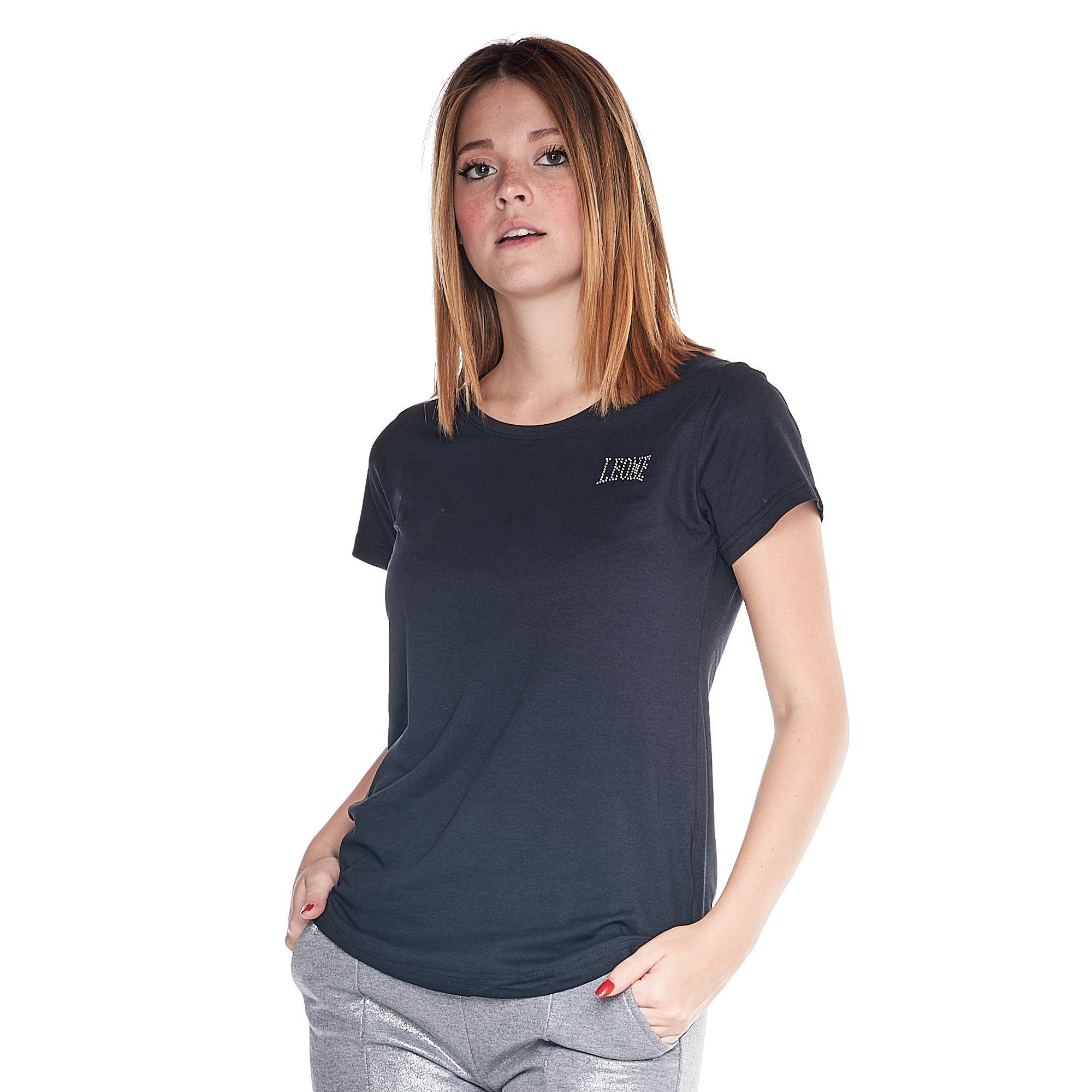 Camiseta de mujer de manga corta con logo Shine On