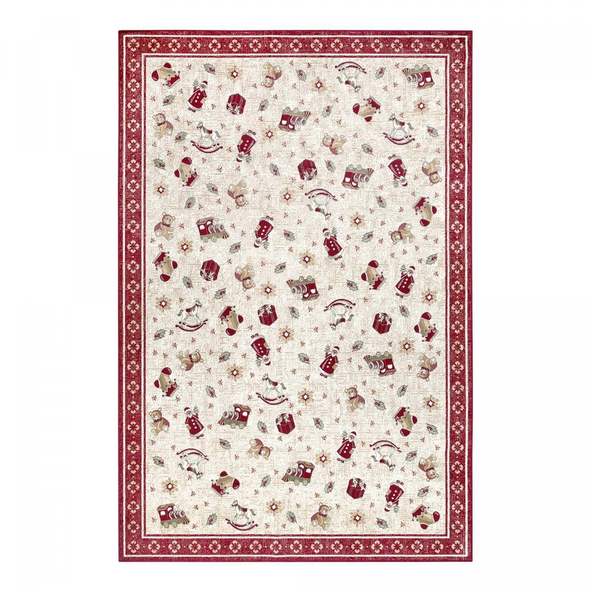 Tapis salon ou chambre enfant,  motif fêtes de SANTA 1, kilim original, entretien facile
