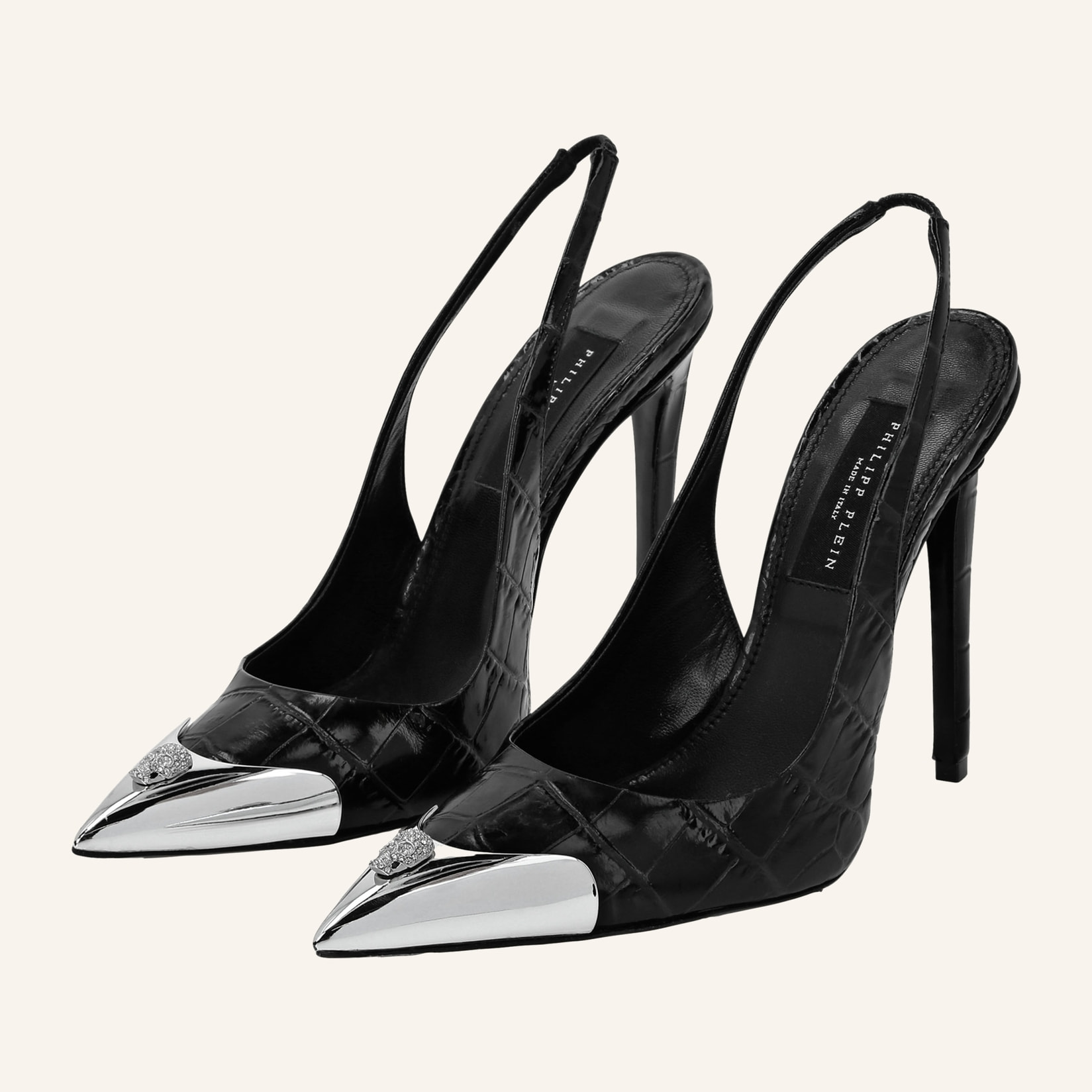 PHILIPP PLEIN Slingback shoes SKULL