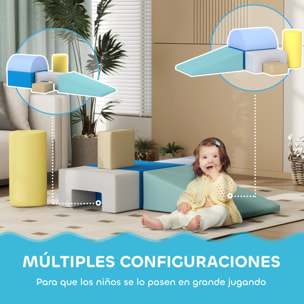 Juego de 6 Bloques Psicomotricidad para Niños Bloques de Construcción Figuras de Construcción Juguete para Aprendizaje para Escalar y Gatear Multicolor