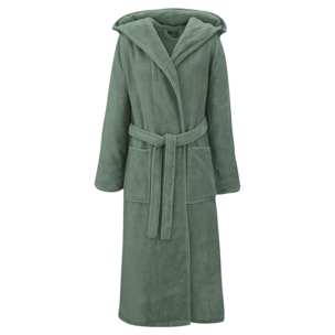 Peignoir coton mélangé 300 g/m² uni vert Teddy kaki