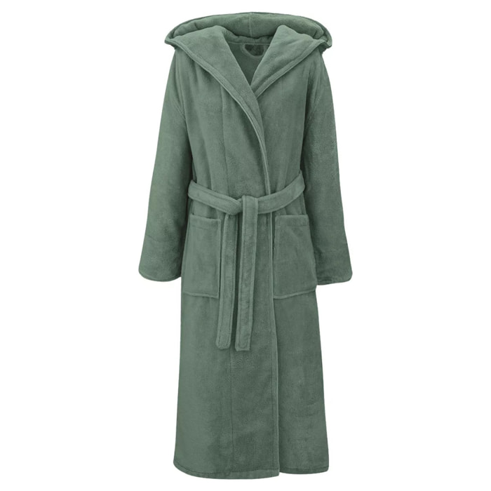 Peignoir coton mélangé 300 g/m² uni vert Teddy kaki