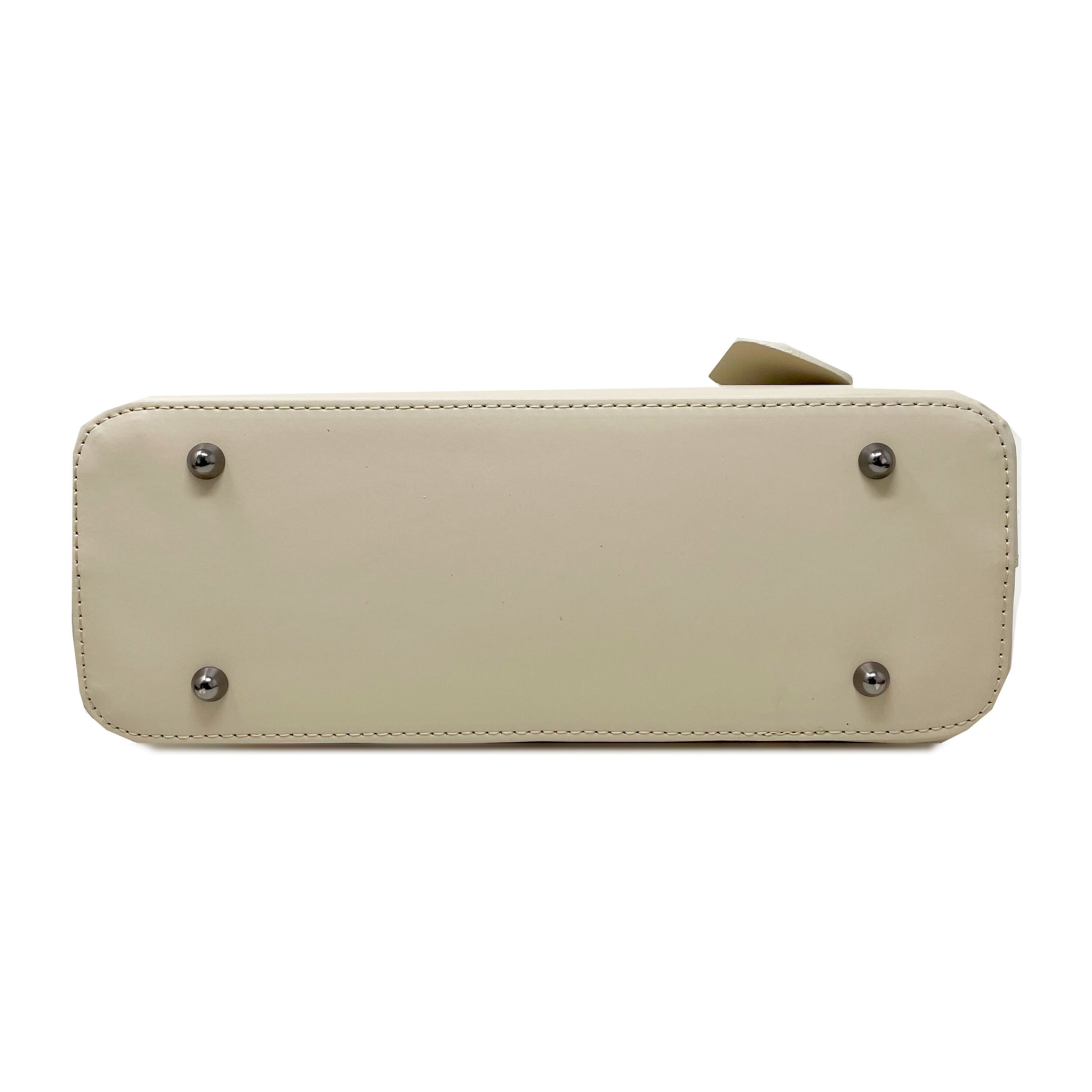 Chicca Borse - Borsa a Mano Donna in Vera Pelle - Colore Beige - Cuoio