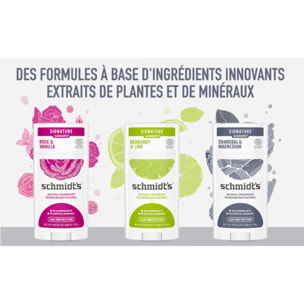 Pack de 3 - Schmidt's Déodorants Sticks Bergamote & Lime Ingrédients Naturels 75g