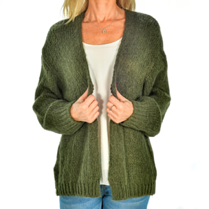 Cardigan aperto taglia unica. Fatto in Italia.