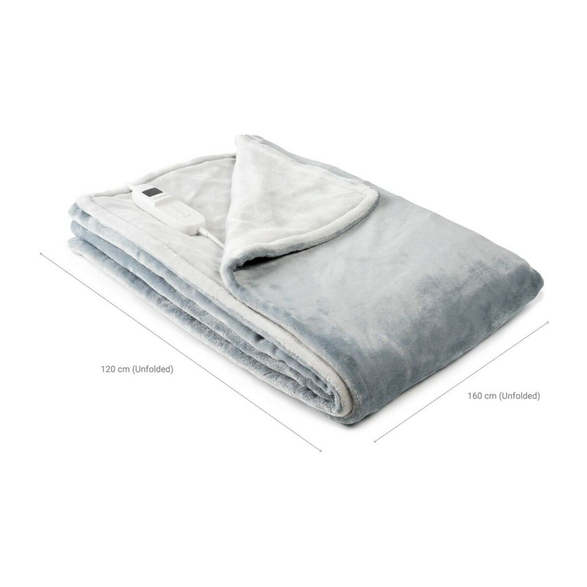 Coperta Elettrica Elakef InnovaGoods Grigio 120 x 160 cm 160 W - Grigio