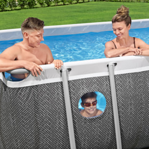 Bestway Piscine hors sol - Rectangulaire - Steel Pro Max - Splashview - 488 x 244 x 122 cm