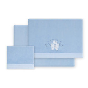 Triptico Cuna Coralina  Don Algodon Baby Lazo Azul