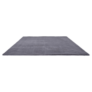 Tapis Imitation Fourrure Fin Gris 120x170cm