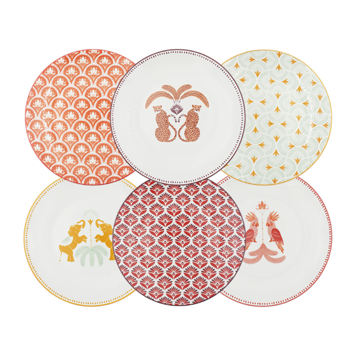 Lot de 6 petites assiettes, ZOELA