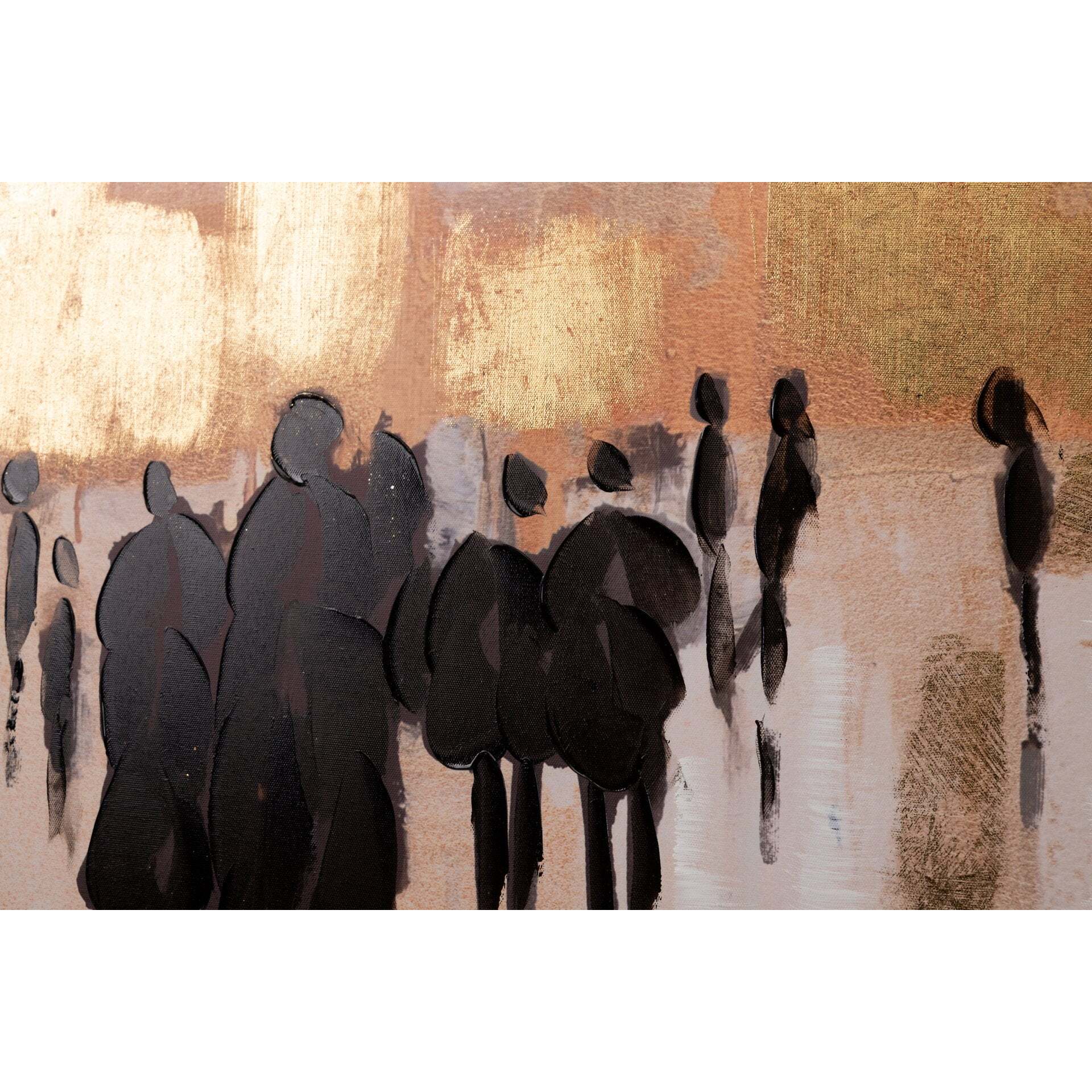 Set 2 Cuadros Boulevard Marco Negro 100x3,5x100 Cm