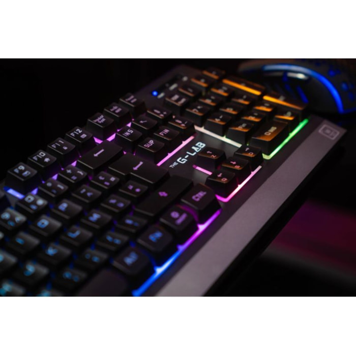 Clavier gamer sans fil THE G-LAB KEYZ-TUNGSTEN FR