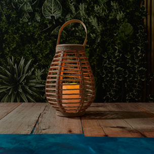 Lanterne Solaire Effet Bougie H26.5cm