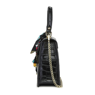 Borse Donna colore Nero-in pelle Made in Italy 28x21x10cm