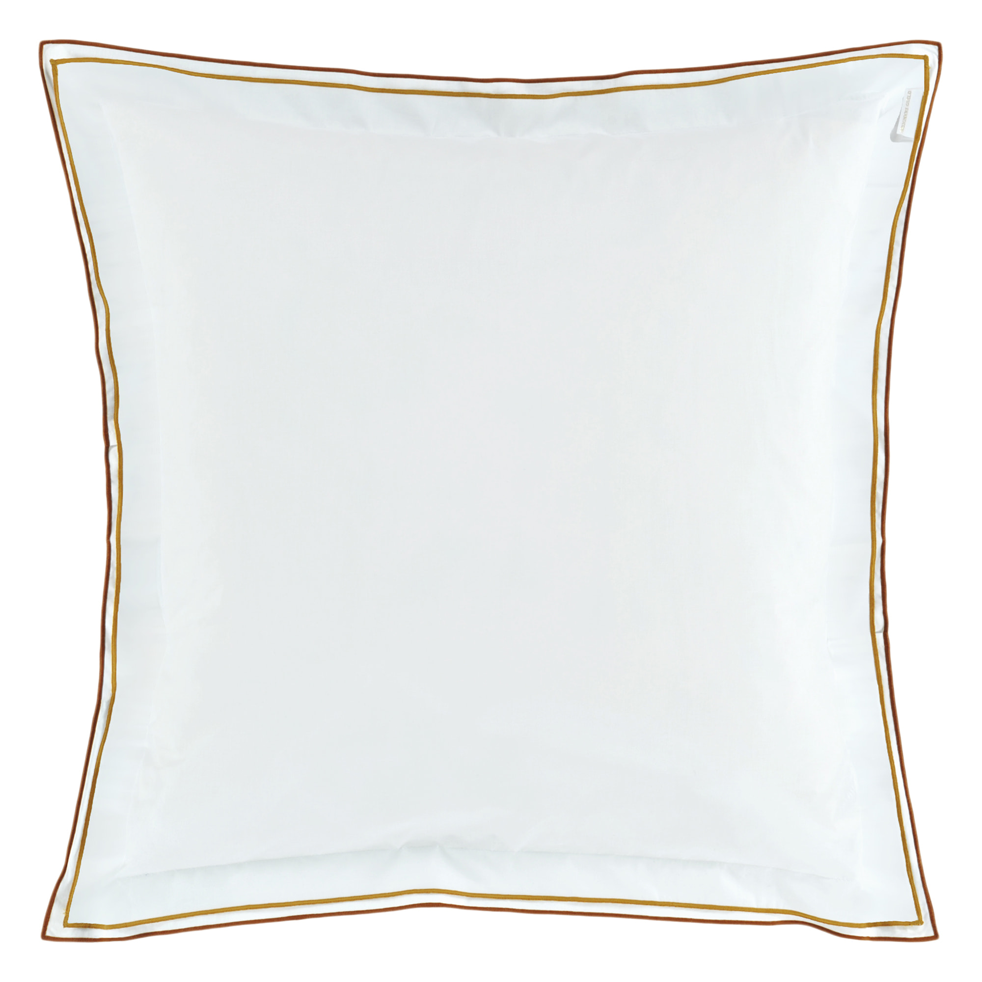 Taie d'oreiller unie en percale de coton, ASTOR, Châtaigne/Ocre