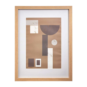 Marco portafotos de pared de madera natural. 21x30cm