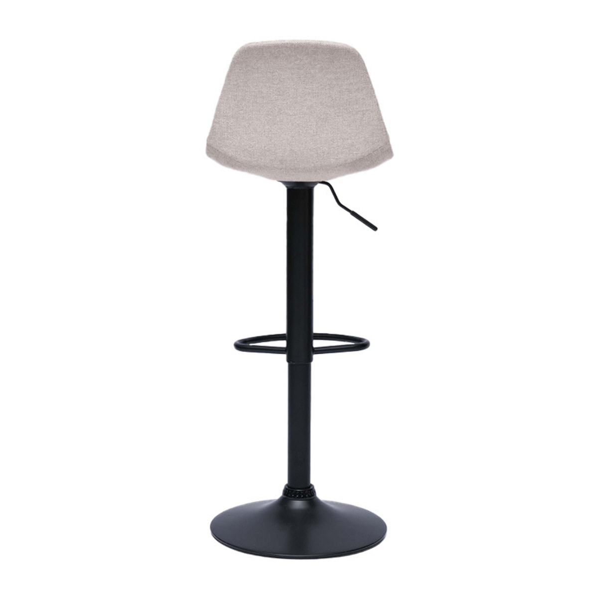 Tabourets de bar design en tissu effet velours texturé beige (lot de 2) STEEVY