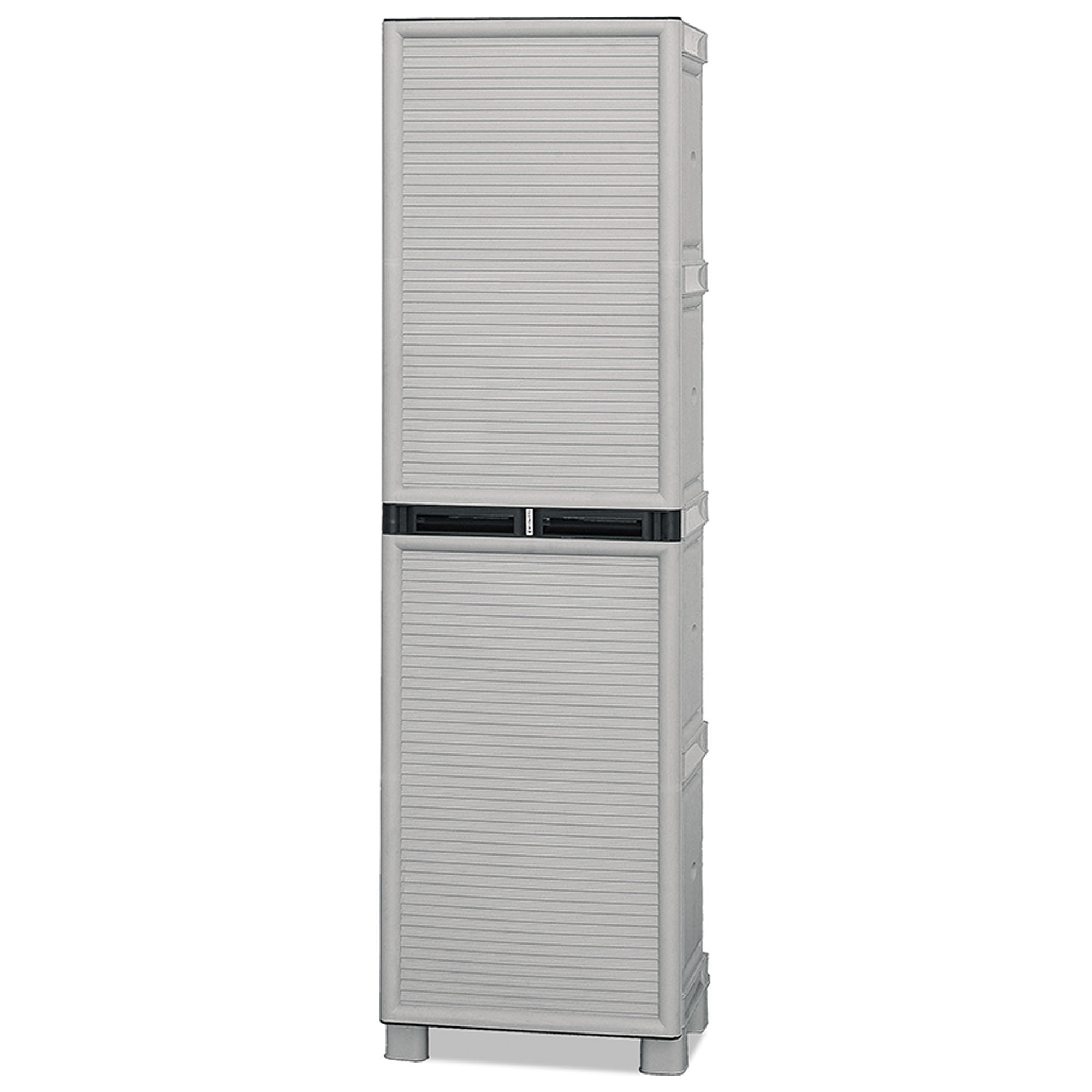 Armario de mediana altura en polipropileno, con puertas de gasolina bleu l 500 x p 390 x h 1.720 mm