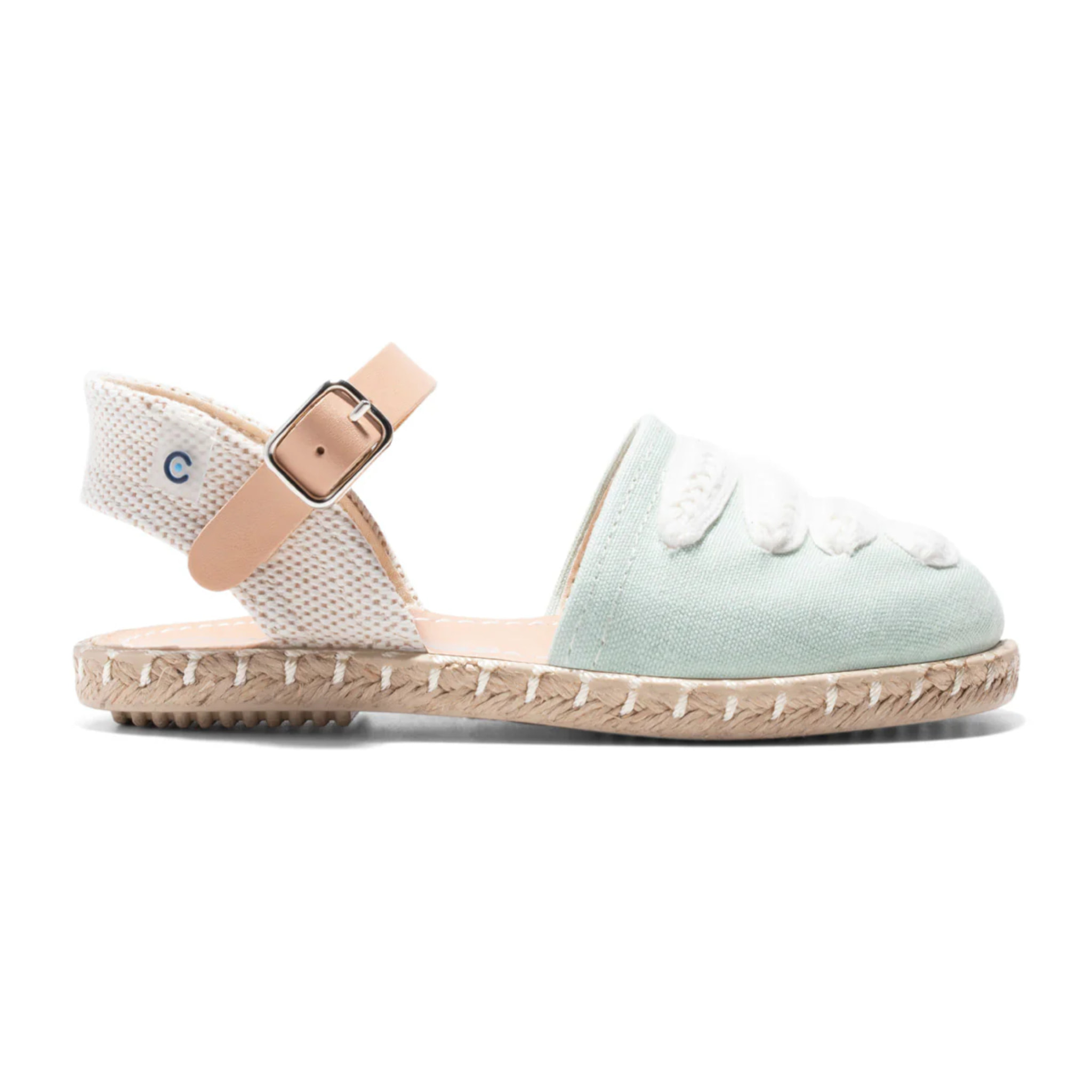 Espadrillas da bambina con suola in iuta e fibbia regolabile