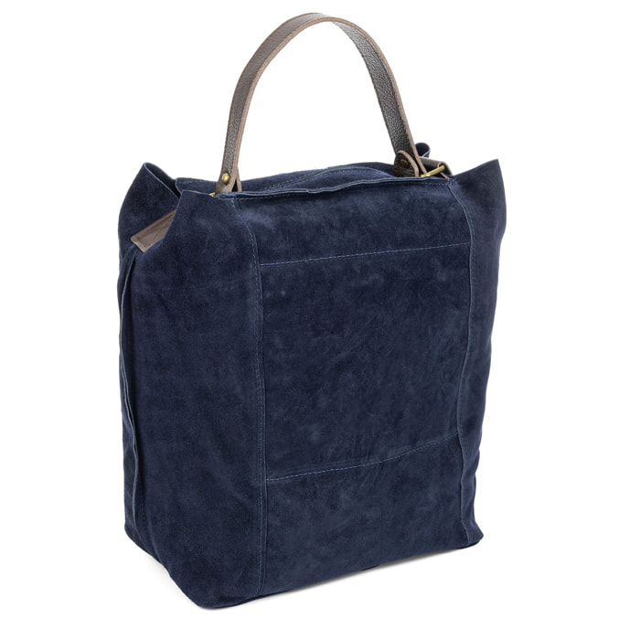 Avigliano bolso shopper mujer. Piel auténtica Gamuza.