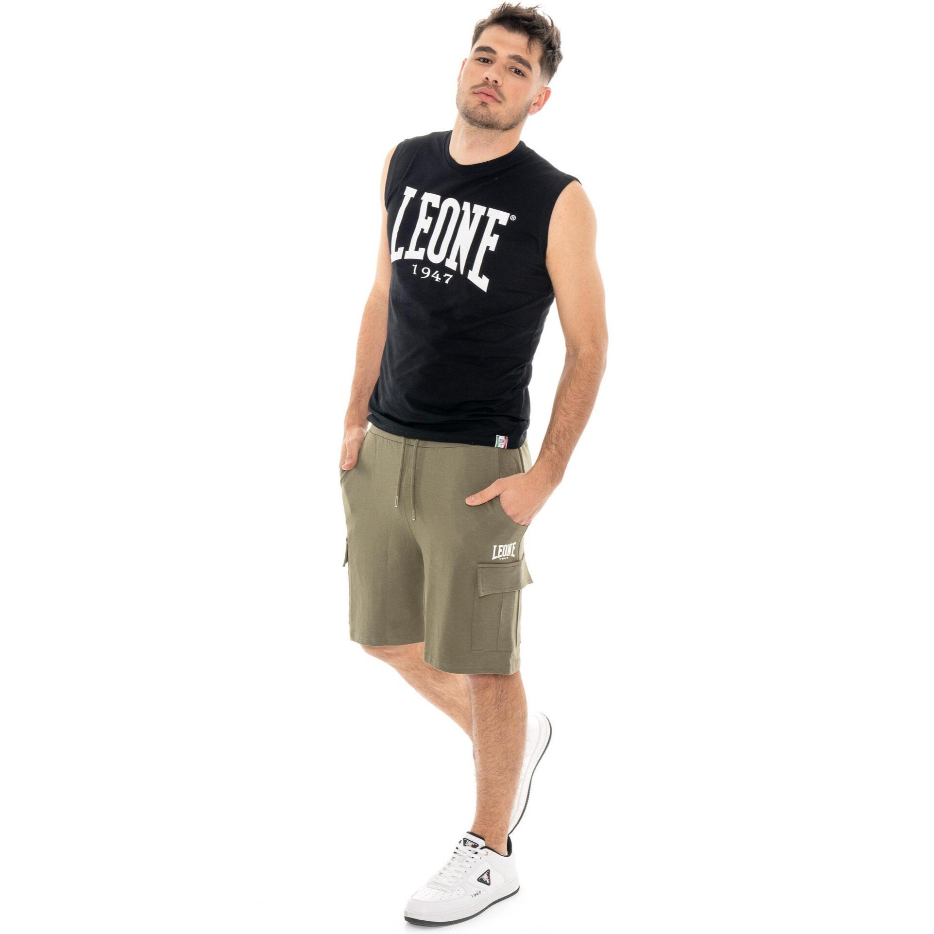 Pantaloncini cargo da uomo in twill elasticizzato Leone Easy