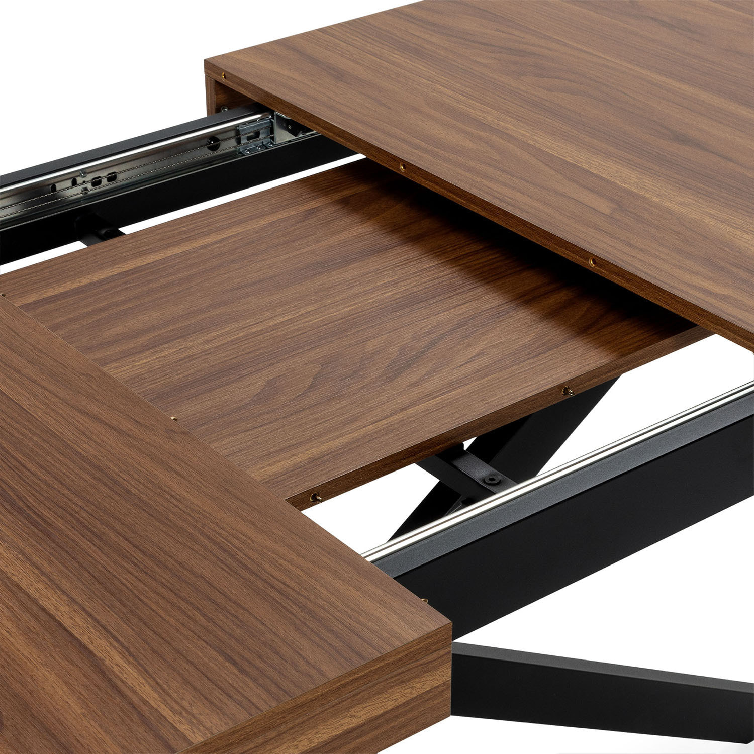 Mesa de Comedor Extensible Genova efecto Nogal, 140-180 cm