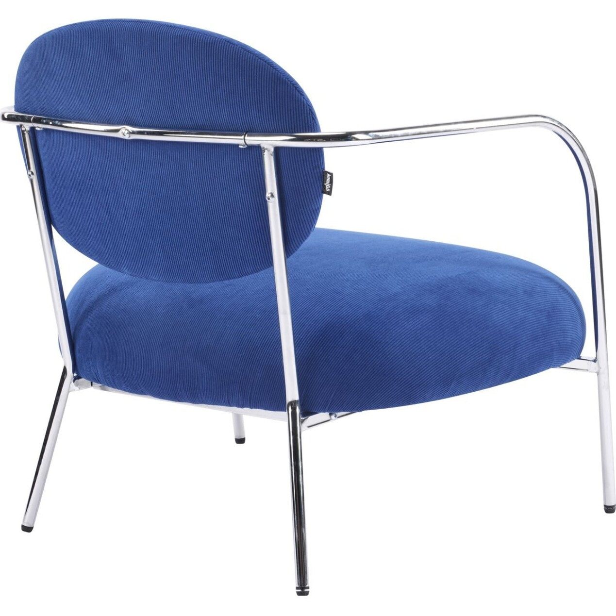 Fauteuil en velours côtelé et piètement chromé - LEON