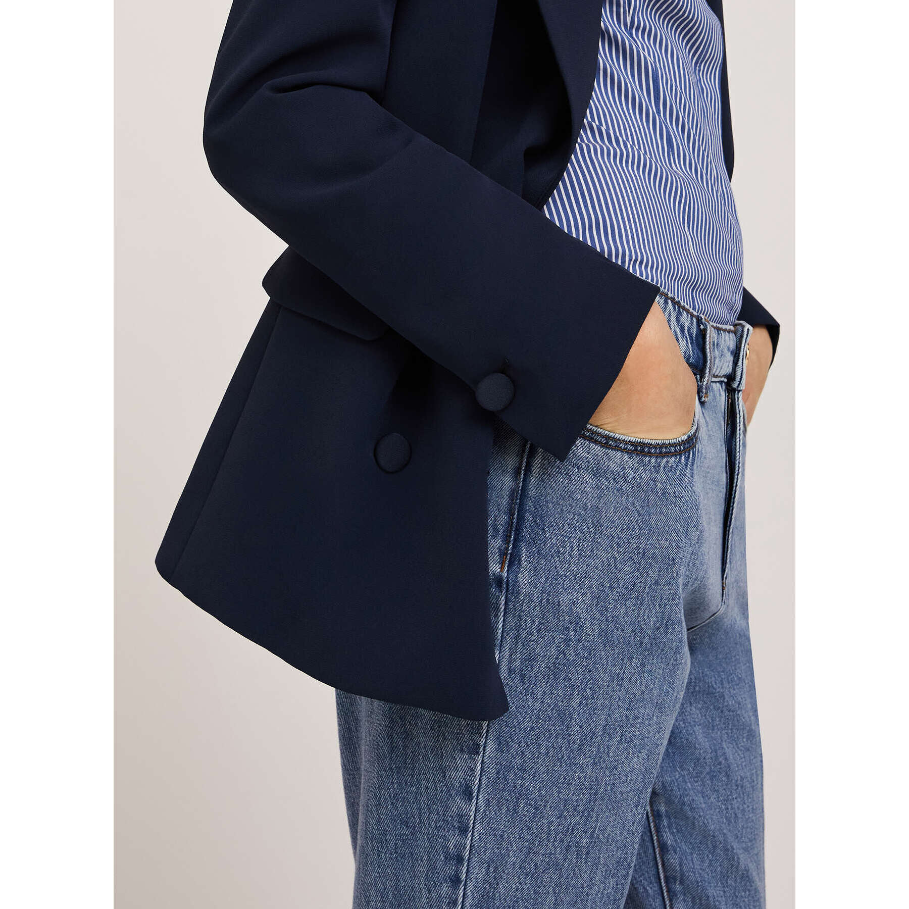 Motivi - Blazer doppiopetto over - Blu