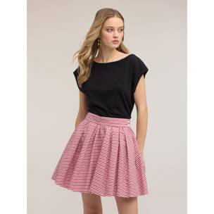 Motivi - Top con drapeado lateral - Negro