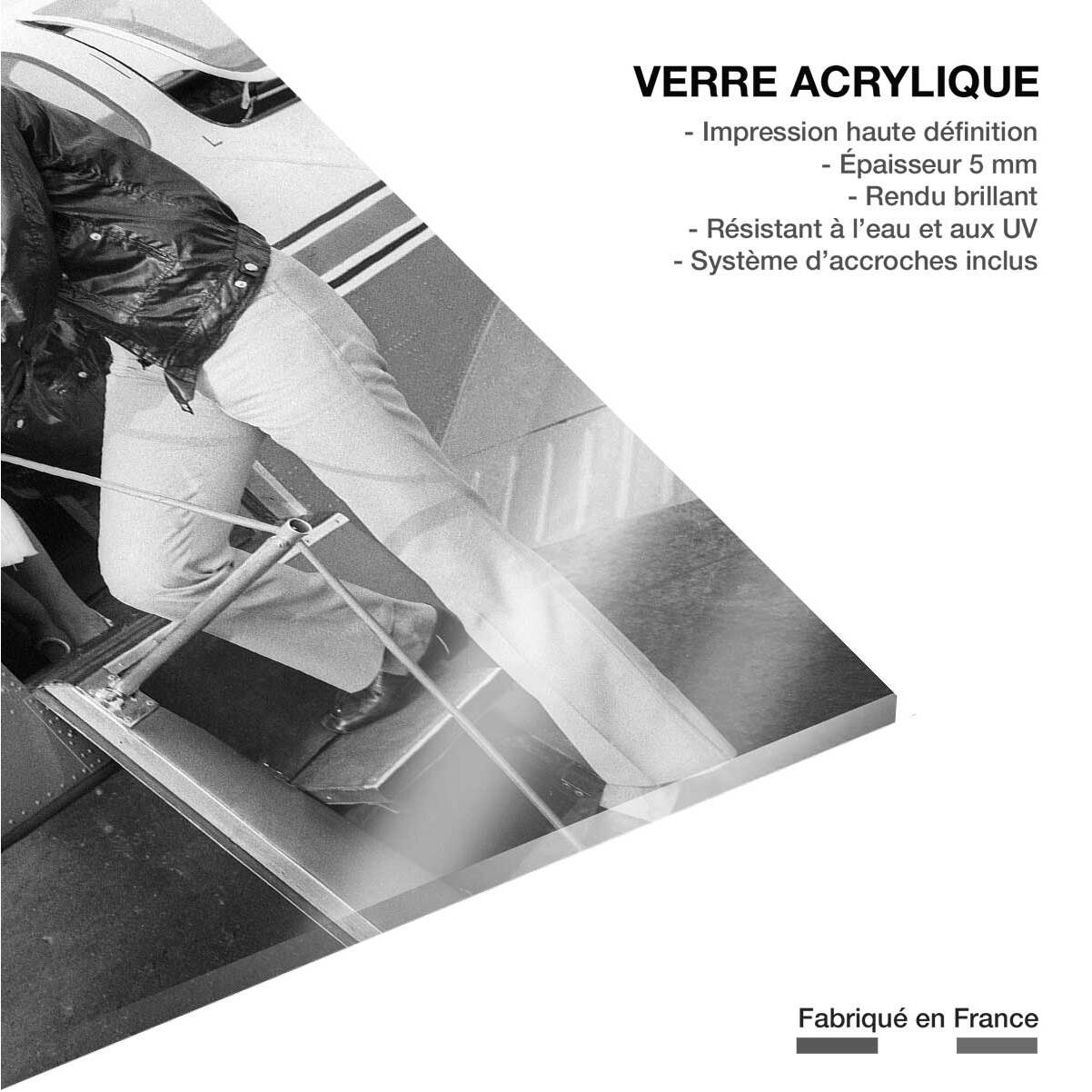 Tableau alain delon et romy schneider à nice  Tableau plexiglas